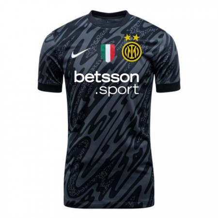 Inter Milan Maalivahti Musta 2024-25 - Jalkapallo Pelipaidat (S/S)